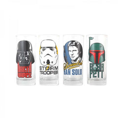 Star Wars Drinking Glasses Set of 4 (Characters)