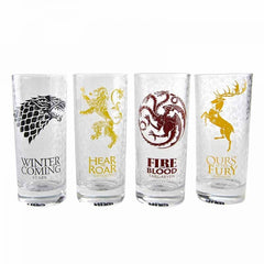 Game of Thrones Drinking Glasses Set of 4