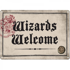Harry Potter Small Tin Sign (Wizards Welcome)