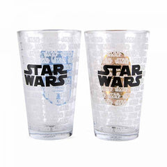 Star Wars Large Drinking Glasses Set of 2 (R2-D2 C-3PO)