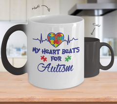 Autism Heartbeat - Heat Changing Mug